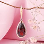 Серебряная подвеска с золотом Фианиты