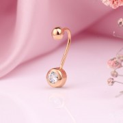 Bauchpiercing mit Zirkonia