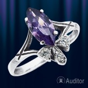 Ring russisches Silber & Amethyst