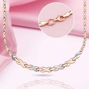 Goldcollier aus Rotgold/Weissgold 585°