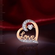 Танцующий Бриллиант - Подвеска Золотая Love