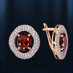 Серьги с гранатом. Русское золото