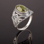 Ring mit Serpentin Silber 