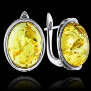 Silberohrringe mit Bernstein