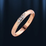Ring russisches Gold. Bicolor