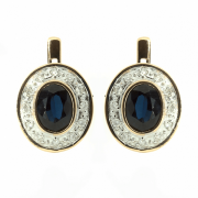 Ohrringe aus Gold mit Saphiren und Brillanten