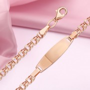 Goldarmband mit Plättchen für Kinder