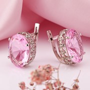 Серьги из серебра 925 пробы Фианиты