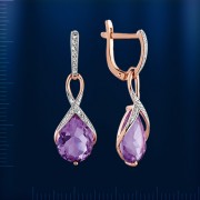 Russisches Goldschmuck Amethyst