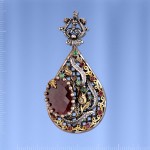 Рубины & Изумруды. Серебряный кулон