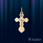 Крестик православный золотой "Крещение"