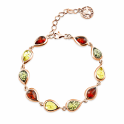 Vergoldeter Silberarmband "Boom". Bernstein