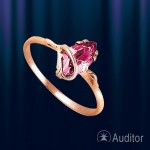 Кольцо из золота 585° с рубином корунд