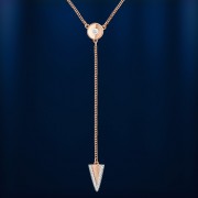 Halskette russische Rotgold & Fianiten