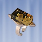 Кольцо из серебра 925° с янтарем
