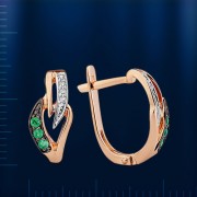 Ohrringe mit Brillanten & Smaragd