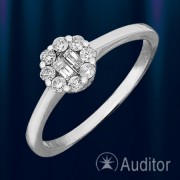 Weissgoldring mit Diamanten