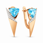 Купить золотые серьги с топазом