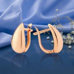 Купить золотые серьги без камней 585