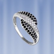 Silberring mit Fianiten & Spinell. Russian silver