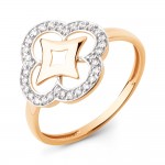 Купить кольцо из красного золота с фианитами