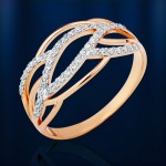 Russische Goldring 585°, bicolor