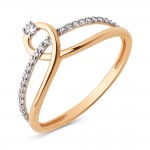 Кольцо с фианитом золото цена