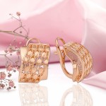 Серьги красное золото 585