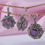 Silberset mit Fianiten & Smaragd