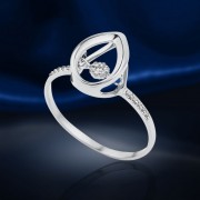 Ring mit Brillanten. Weissgold