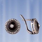 Ohrringer mit Obsidan Bijouterie 