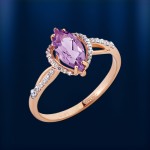  Russisches Goldschmuck Amethyst 