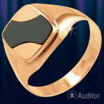 Мужское кольцо из золота 585 с фианитом