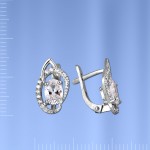 Ohrringe aus Silber Fianiten