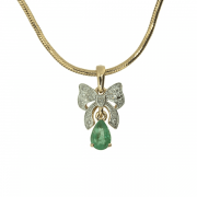 Goldanhänger mit Smaragd und Diamanten