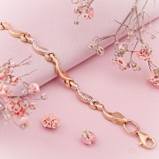 Браслет Золотой с алмазной гранью Русское золото 585