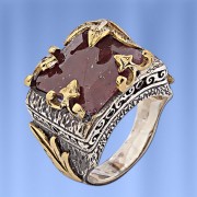 Silberring mit Rubin