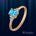 Ring russische Gold & Blautopas