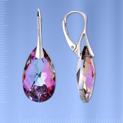 Ohrhaenger mit Swarovski® Kristallen. Silber