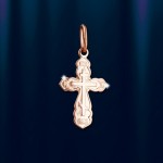 Крестик детский нательный, русское золото