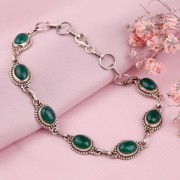 Silberarmband mit Chrysolith