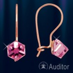 Ohrringe russisches Gold mit Fianit