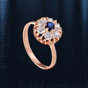 Russische Goldohrringe mit Spinell