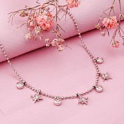 Goldcollier aus Weißgold 585 Diamanten