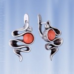 Ohrringer mit Korallen Bijouterie 