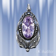 Anhaenger russiches Silber & Amethyst