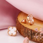 Goldohrringe mit Perlmutt 10 mm