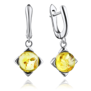 Silberohrhaenger mit Bernstein