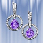 Ohrringe aus 925er Silber mit Amethyst