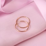 Ohrringe Kreolen. Rotgold